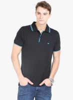 HW Black Solid Polo T-Shirt