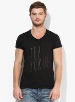 Jack & Jones Black V Neck T Shirt