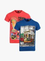 Jazzup Pack Of 2 Multicoloured T-Shirt