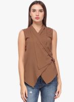 NINETEEN Brown Solid Shrug