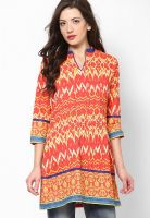 Rangriti Pink Printed Kurtis