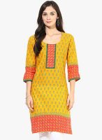 Riya Yellow Printed Kurti