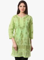 Saadgi Green Embroidered Kurta