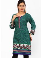 Salwar Studio Green Printed Kurtas