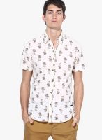 Sisley Cream Slim Fit Casual Shirt