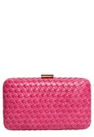 Sparkle Street Pink Metal Clutch