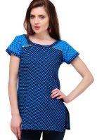 Yepme Navy Blue Printed Kurtis