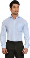 A & C Signature Men's Solid Formal Blue Shirt