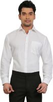 A & C Signature Men's Solid Formal White Shirt
