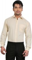 A & C Signature Men's Solid Formal Yellow Shirt