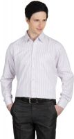 Arihant Men's Striped Formal Red Shirt