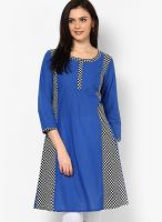 Aum Blue Printed Kurtis