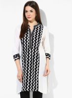 Aum White Printed Kurtis