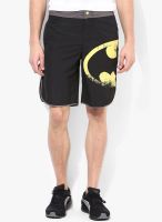 Batman Black Solid Swim Shorts