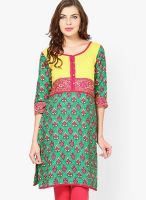 Divina Green Printed Kurta