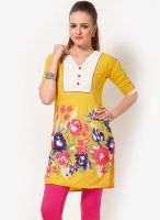 Divina Yellow Printed Kurtis