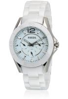Fossil Riley Ce1002 White Analog Watch