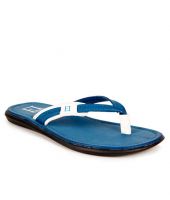Franco Leone Blue & White Slippers