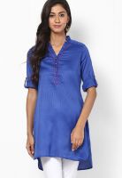 G Blue Solid Kurtis