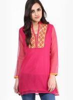 G Fuchsia Solid Kurtis