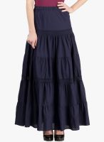 Gipsy Navy Blue Flared Skirt