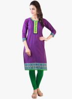 Libas Purple Printed Kurti