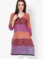 Riya Peach Printed Kurtis