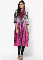 Shree Fuchsia Embroidered Kurtis