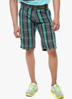 Sports 52 Wear Green Checked Shorts