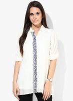 Vedic White Solid Kurtis