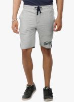 WYM Solid Grey Melange Shorts