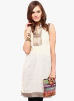 Yepme White Embellished Kurtis