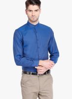 Black Coffee Blue Slim Fit Formal Shirt