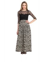 Cottinfab Black Net Maxi Dress