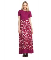 Cottinfab Pink Rayon Maxi Dress