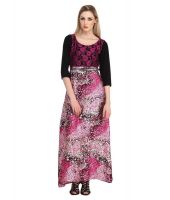 Cottinfab Pink Rayon Maxi Dress