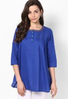 Entropy Blue Solid Kurtis