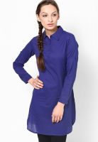 Entropy Blue Solid Kurtis