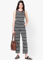 Faballey Black Printed Jumpsuit