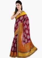 Florence Maroon Printed Saree