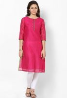 G Fuchsia Solid Kurta