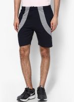 Happy Hours Solid Navy Blue Shorts