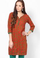 Jaipur Kurti Red Printed Kurtis