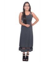 #Lets Selfie Gray Partywear Maxi Dress