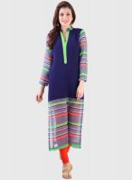 Libas Blue Printed Kurta