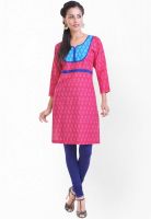 Libas Pink Printed Kurtas