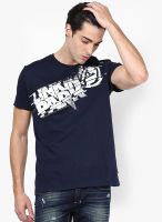 Linkin Park Blue Printed Round Neck T-Shirts