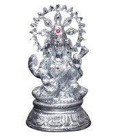 Mangal Handcrafted White Metal Saraswathi Idol 8k