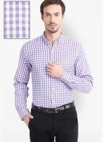 Mark Taylor Blue Check Slim Fit Formal Shirt
