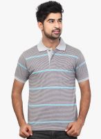 Orange Valley Grey Striped Polo T-Shirt